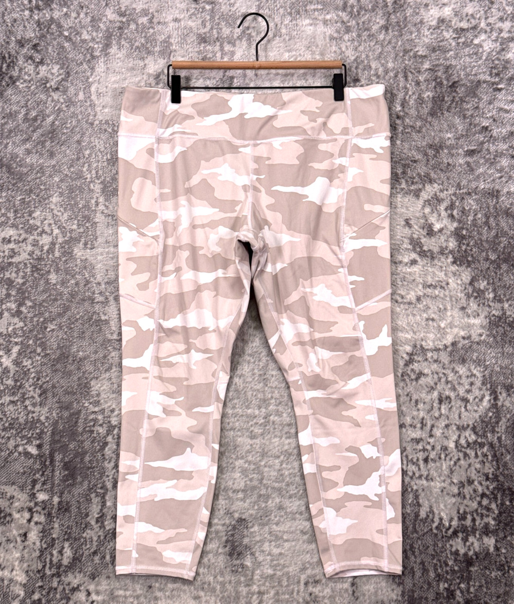 Athleta Leggings 1X Womens Elation 7/8 Tight Gray Camo Plus Size